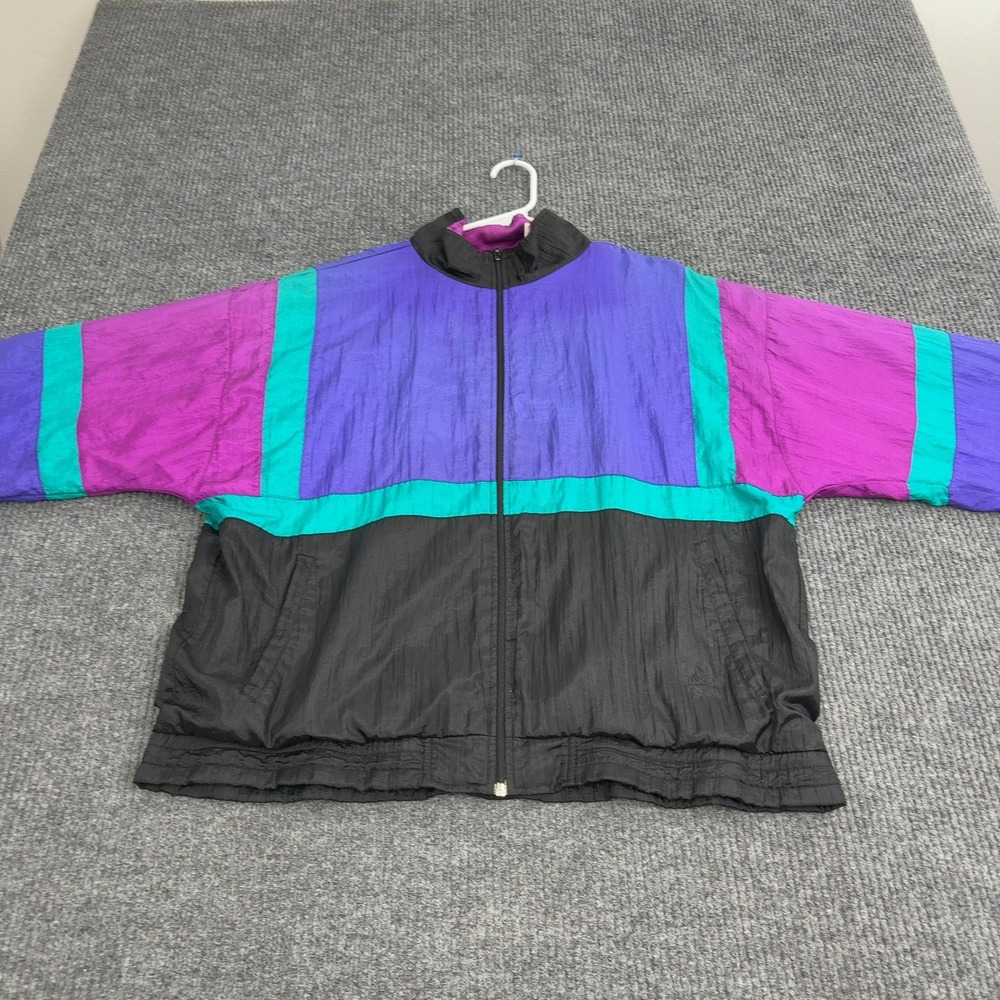 Vintage USA Olympics JCPenney Jacket Mens XL Colorblock Full Zip Windbreaker